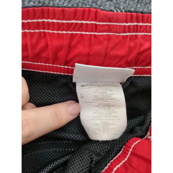 Mens Speedo Cargo Trunks Shorts Size XL Black Pockets Drawstring - Picture 8 of 10